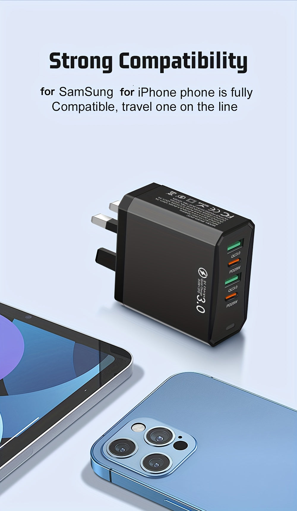 Fast Charging Adapter KAXOE 40W Dual USB-C PD Charger