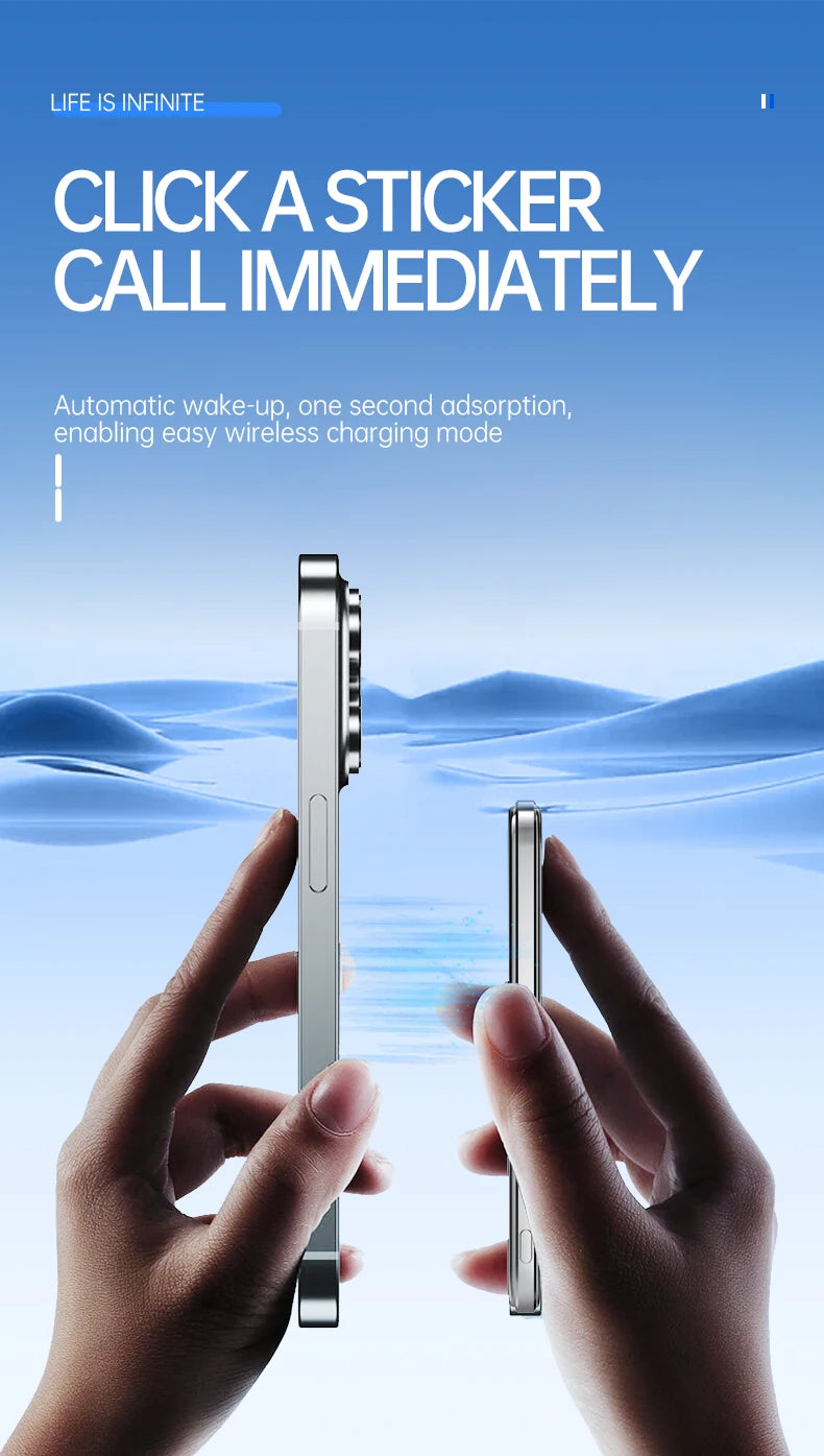 Ultra Thin Power Bank for MagSafe Magnetic Wireless Fast Charging LED Display