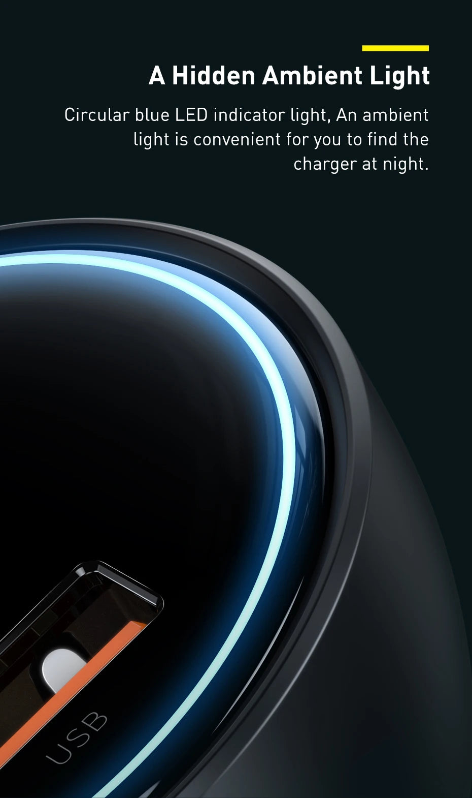 Baseus 160W USB Car Charger QC5.0 Fast Charging for iPhone