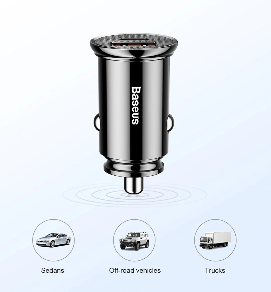 Baseus USB Car Charger Fast Charging | Car USB Charger iPhone