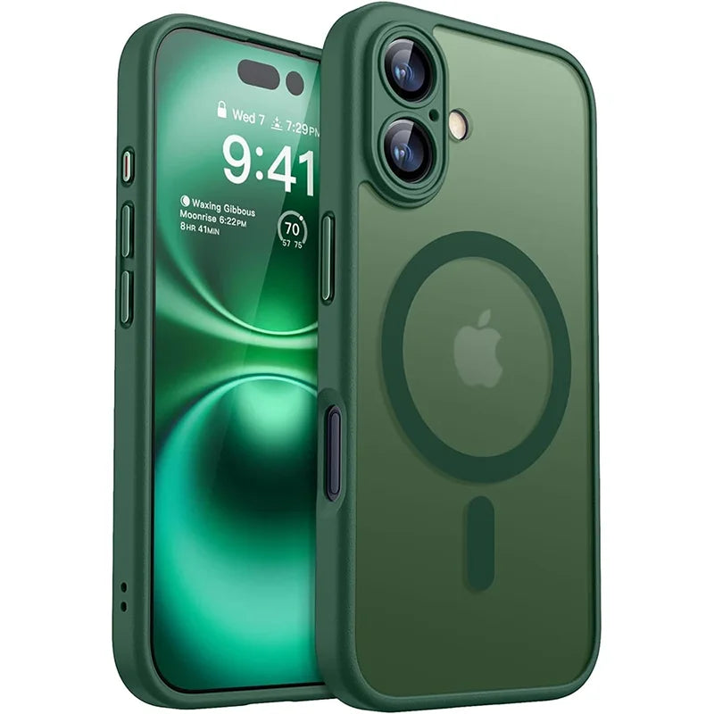 Magsafe Magnetic Shockproof iPhone Case Matte Translucent