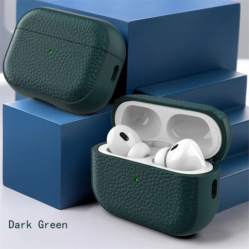 Leather Texture Case For Apple Airpods