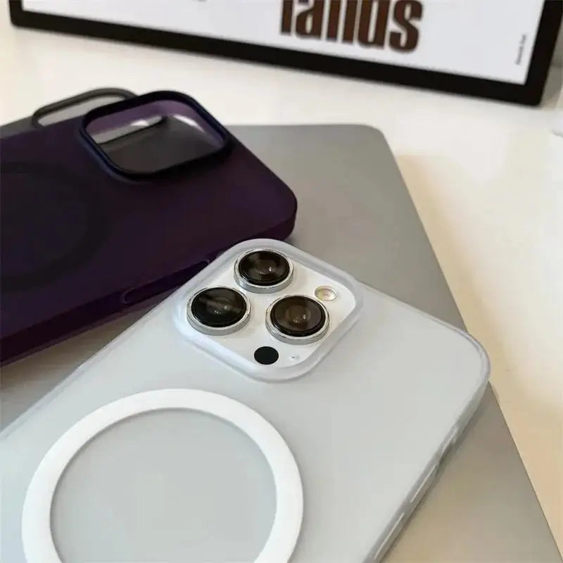 Matte Ultra-Thin iPhone MagSafe Case Shockproof Translucent