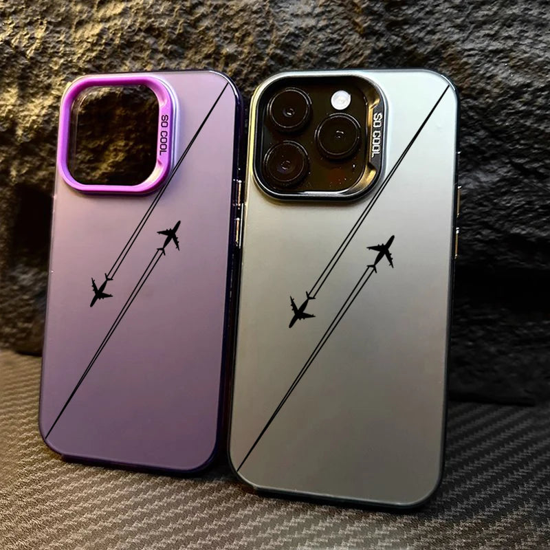 Travel-Inspired Airplane Route Design TPU Basic Case for iPhone