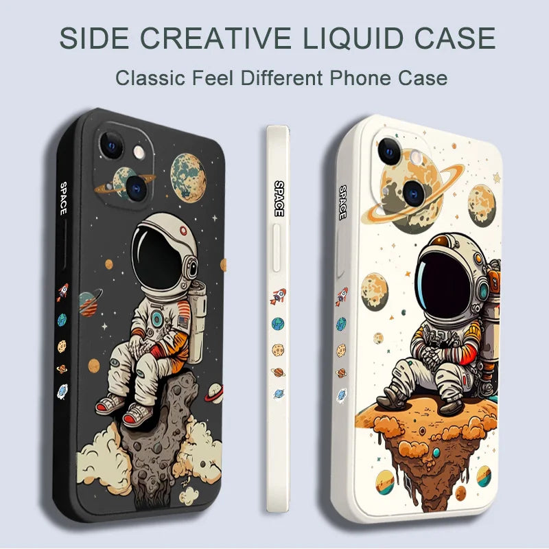 Saturn Cute Astronaut Phone Case