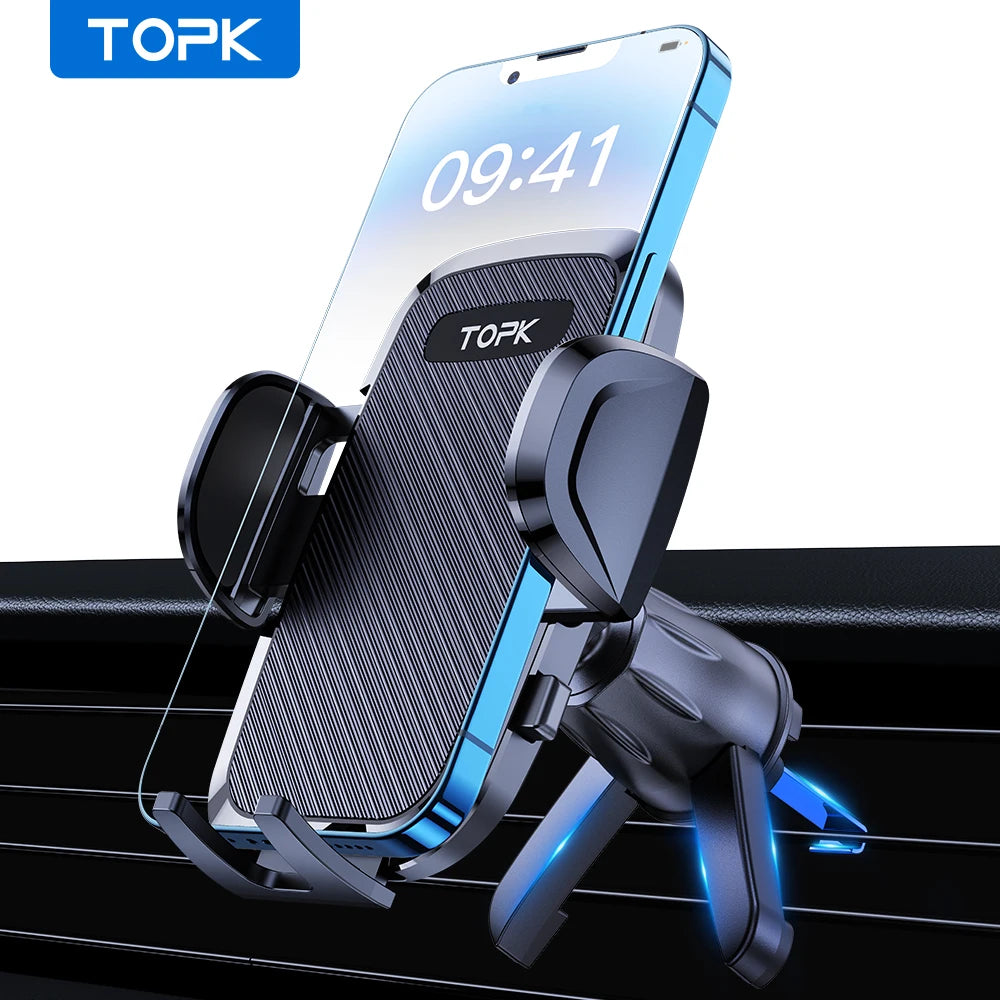 TOPK Car Magnet Phone Mount Flexible Holder for Car Air Vent