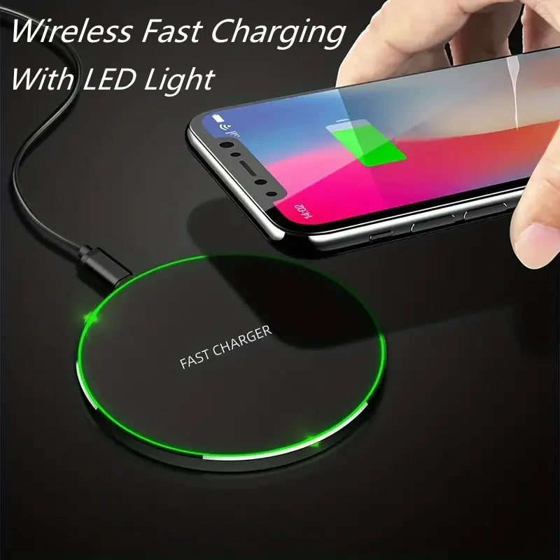 30W Wireless Charger Pad Dock Station for iPhone & Samsung