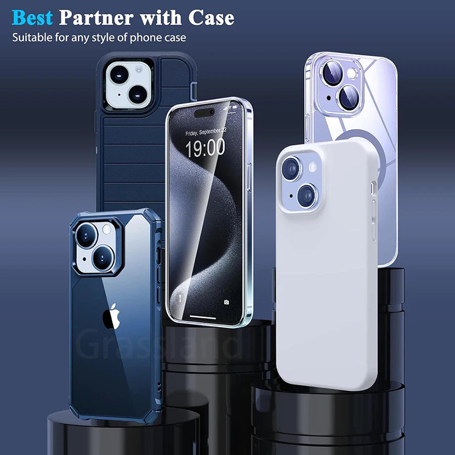 4Pcs Tempered Glass Screen Protector For iPhone Models