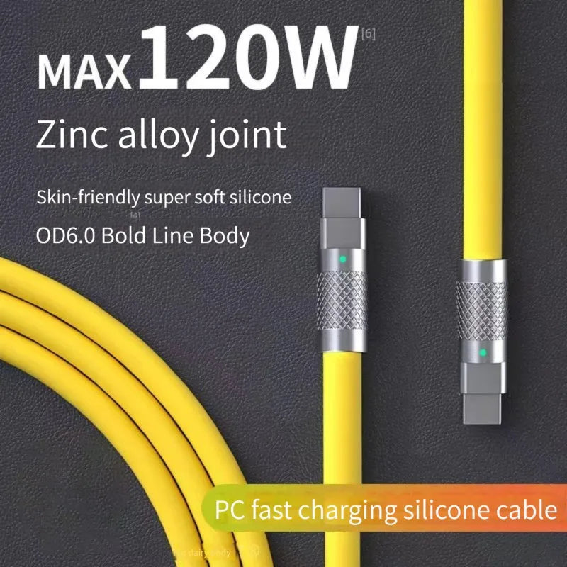 120W USB-C to USB-C Cable PD Type-C Charger Fast Charge