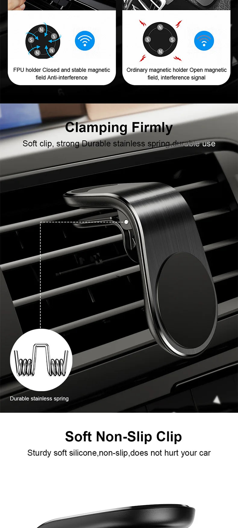 Magnetic Car Phone Holder | Flexible Phone Holder for Car