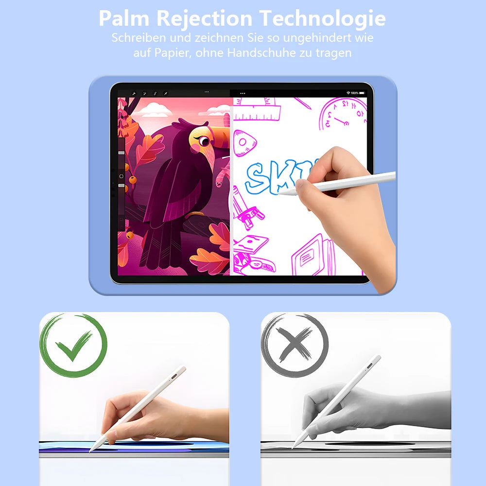 Stylus Pen For Apple Pencil with LED Power Indicators Palm Rejection Touch