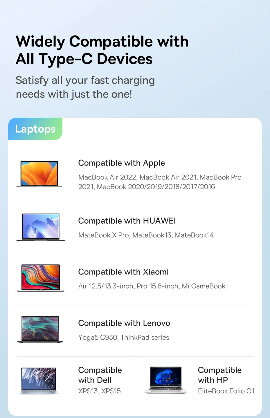 Baseus PD 240W Fast USB-C Cable For iPhone 16 MacBook iPad