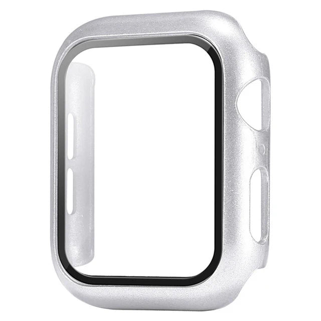 Glass+Cover For Apple Watch case 9 8 7 6 SE 5 iWatch Accessorie Screen Protector Apple watch serie 44mm 40mm 41mm 45mm 42mm 38mm