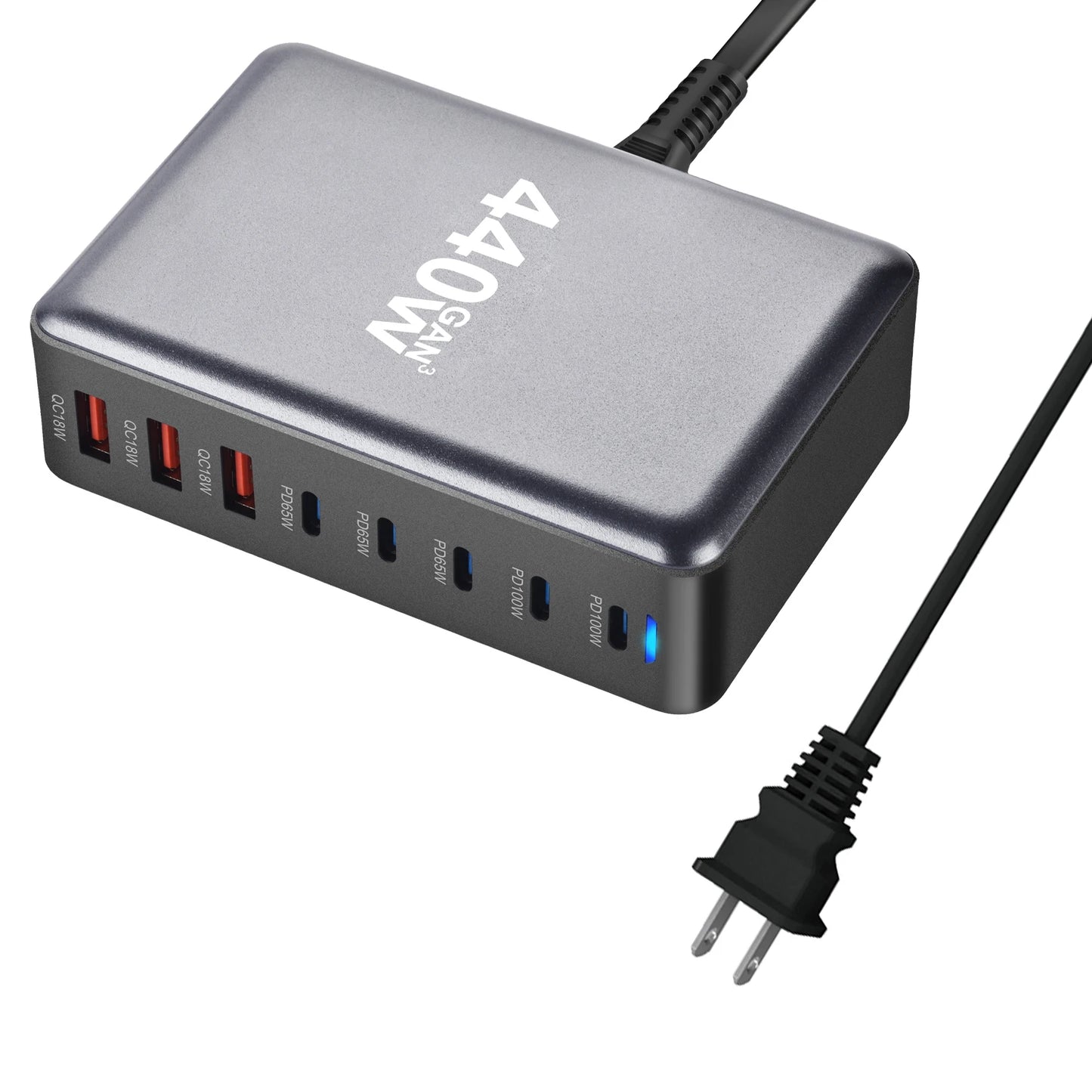 440W GaN USB C 8-Port PD Charger Fast For iPhone16 15