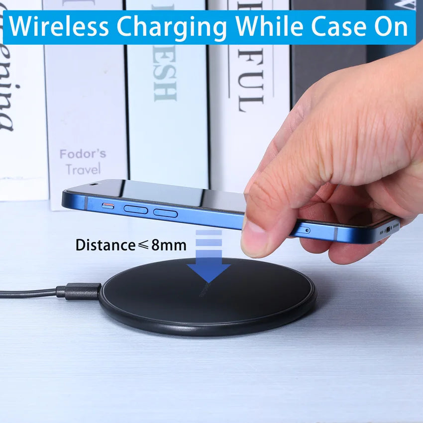 30W Wireless Charger Pad Dock Station for iPhone & Samsung