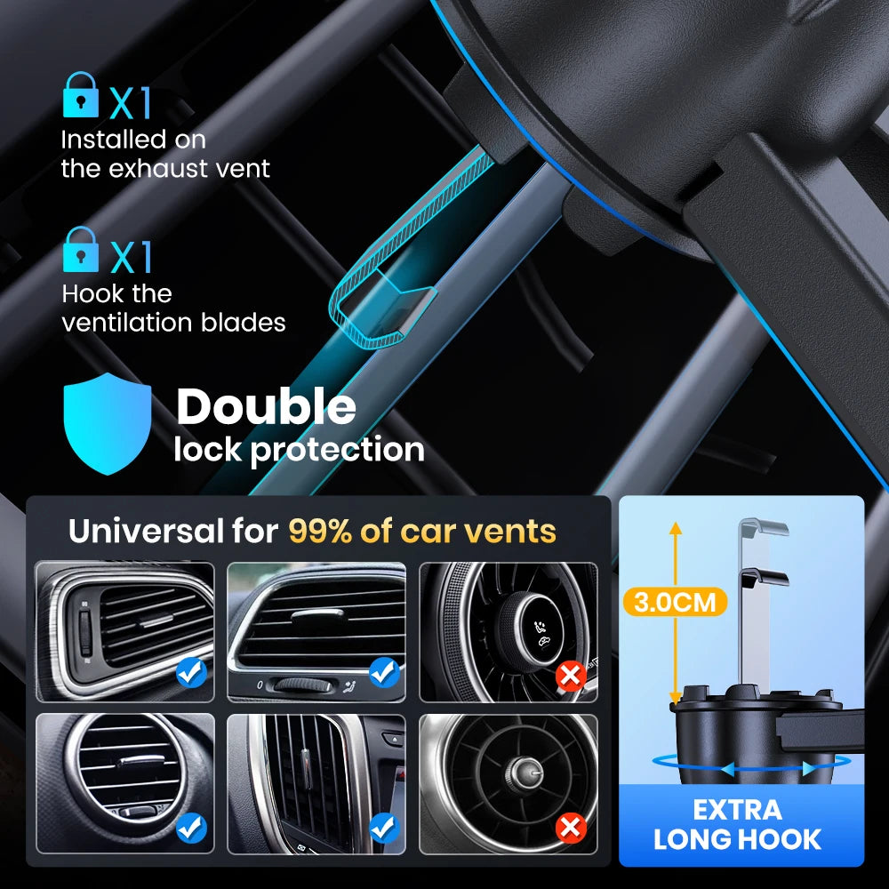 TOPK Car Magnet Phone Mount Flexible Holder for Car Air Vent