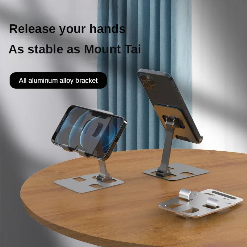 Universal Aluminum Foldable Mobile Phone Stand Holder – Compatible with Smartphones