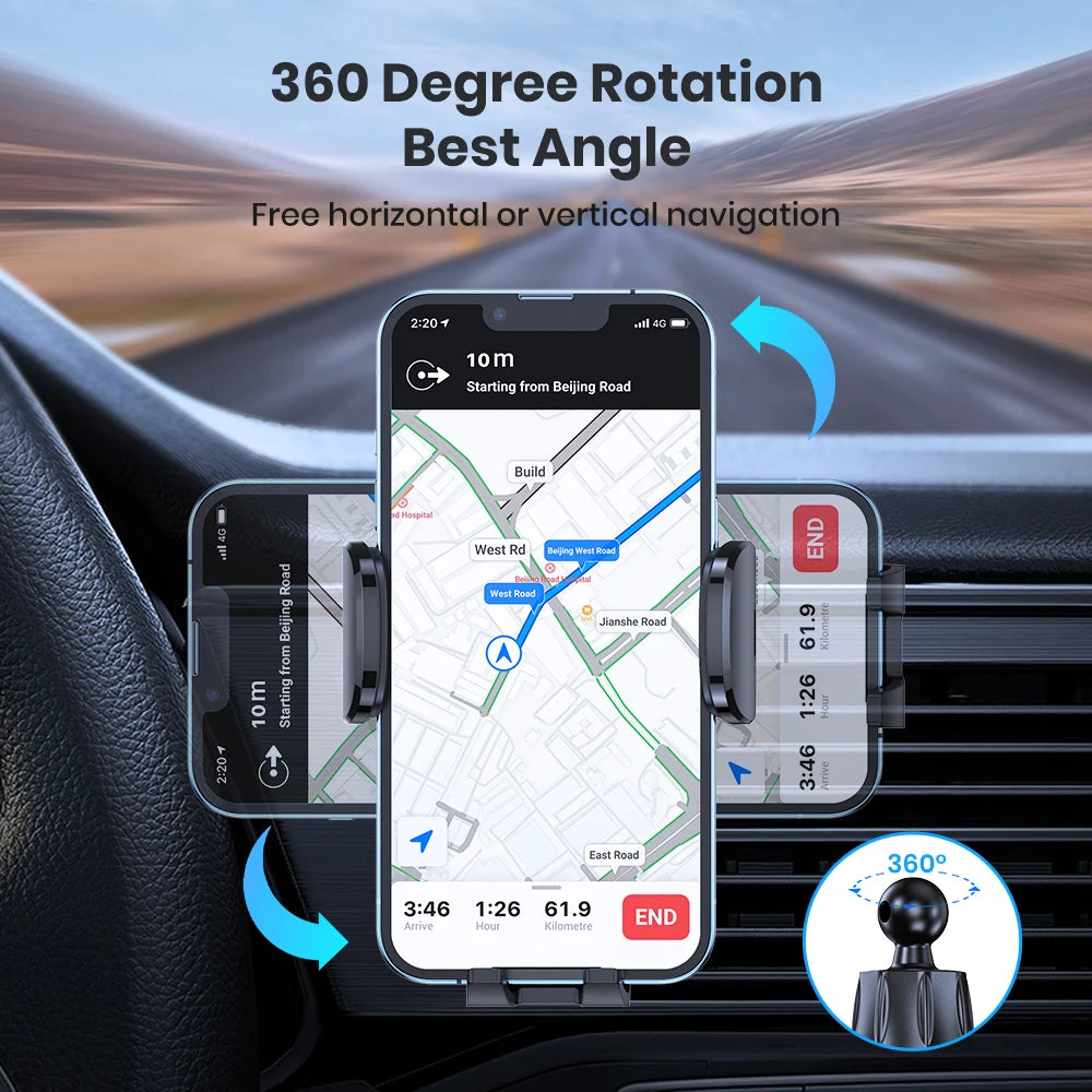 TOPK Car Magnet Phone Mount Flexible Holder for Car Air Vent