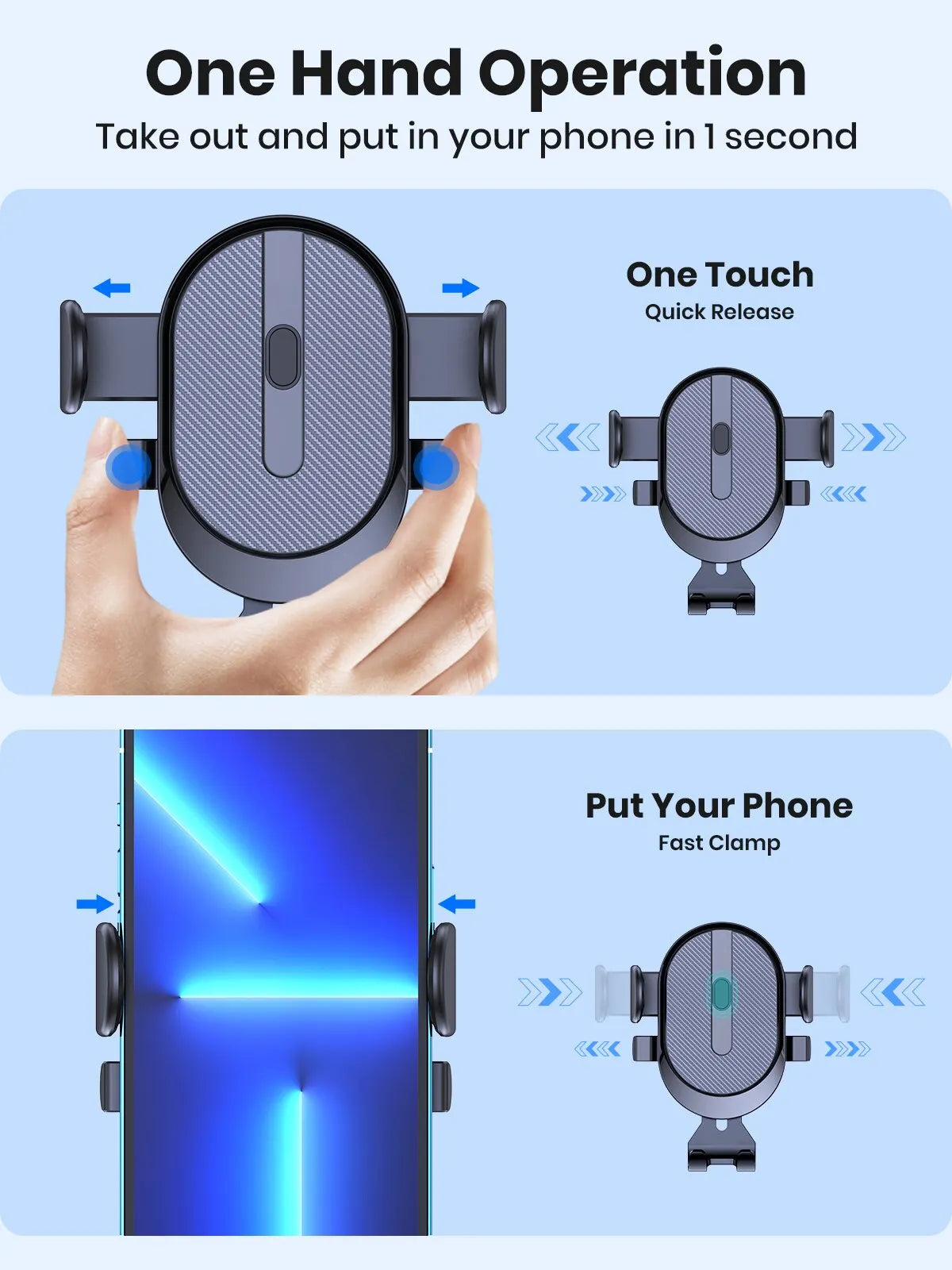 Mobile Phone Holder for Car Air Outlet Gravity Sensor Stand