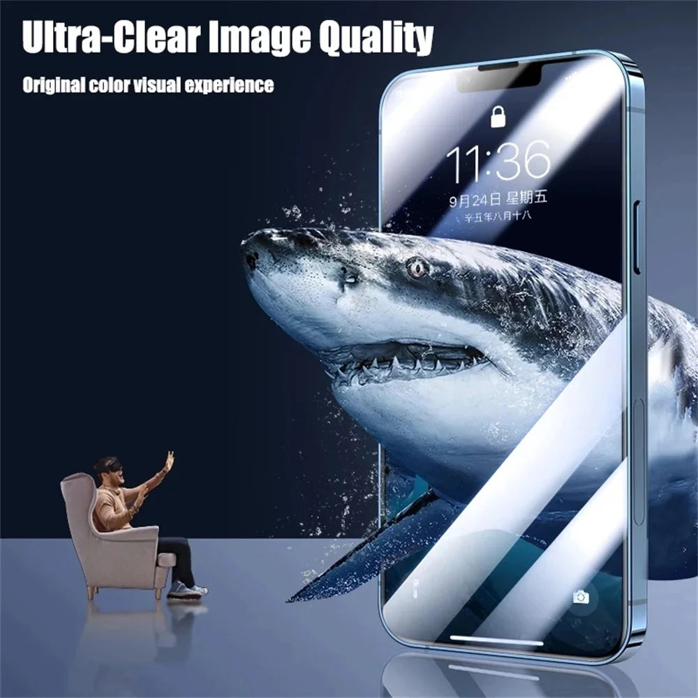 1~3 PCS protector pantalla For IPhone 16 15 14 13 12 11 Pro Max Tempered Glass iPhone 15 Pro max Screen Protector iPhone13 Mini Cristal templado iPhone14 PlusFilm iPhone15 ProMax Original Phone Film & Camera Protectors