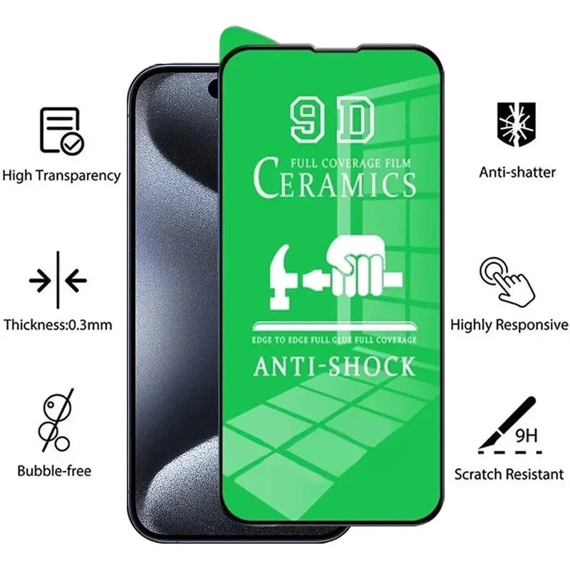 5PCS HD Soft Ceramic iPhone Screen Protector Shockproof