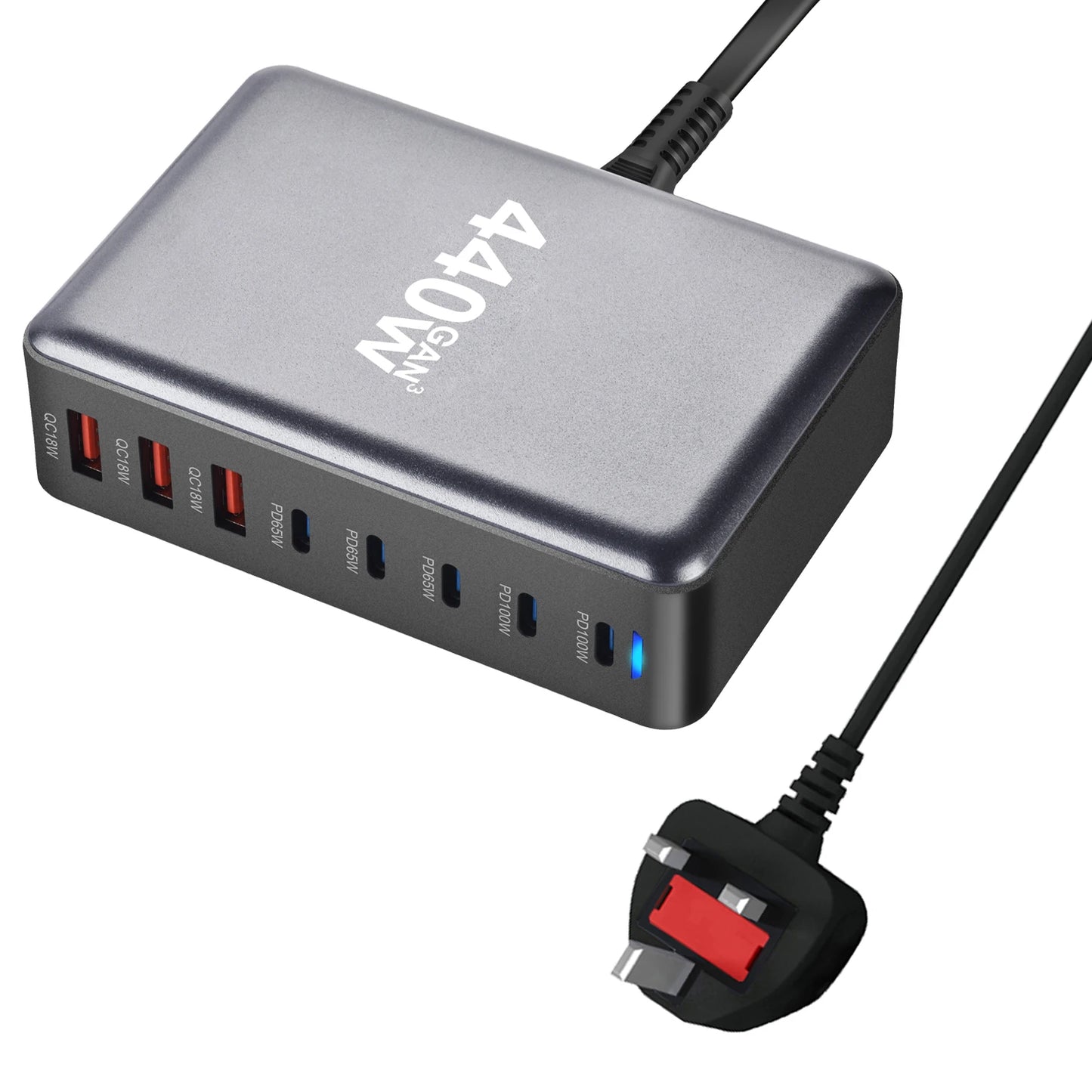 440W GaN USB C 8-Port PD Charger Fast For iPhone16 15