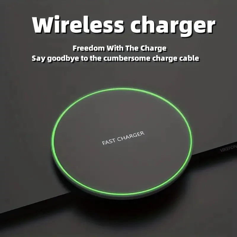 30W Wireless Charger Pad Dock Station for iPhone & Samsung