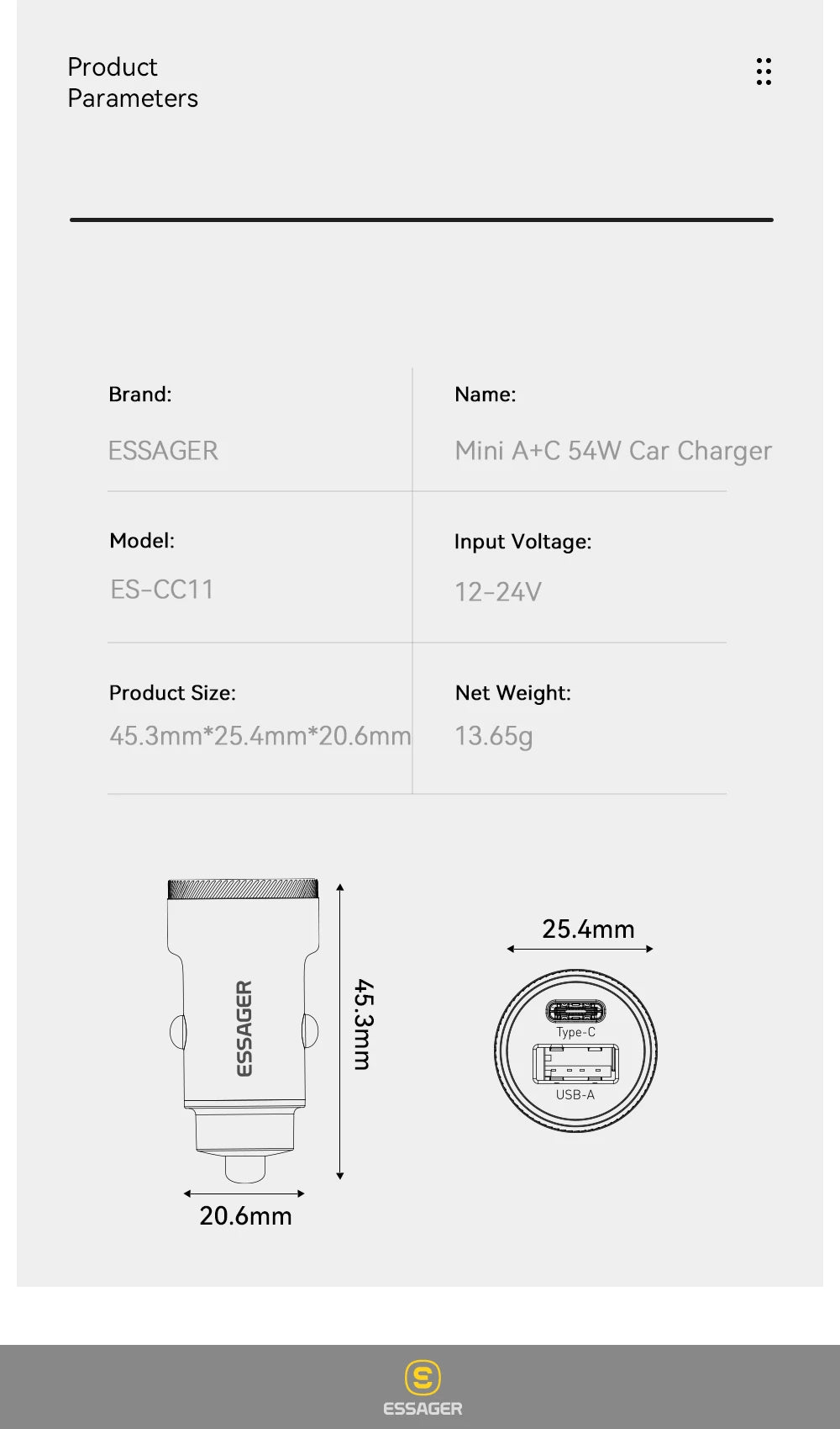 Essager 54W USB Car Charger | Fast Charging for iPhone