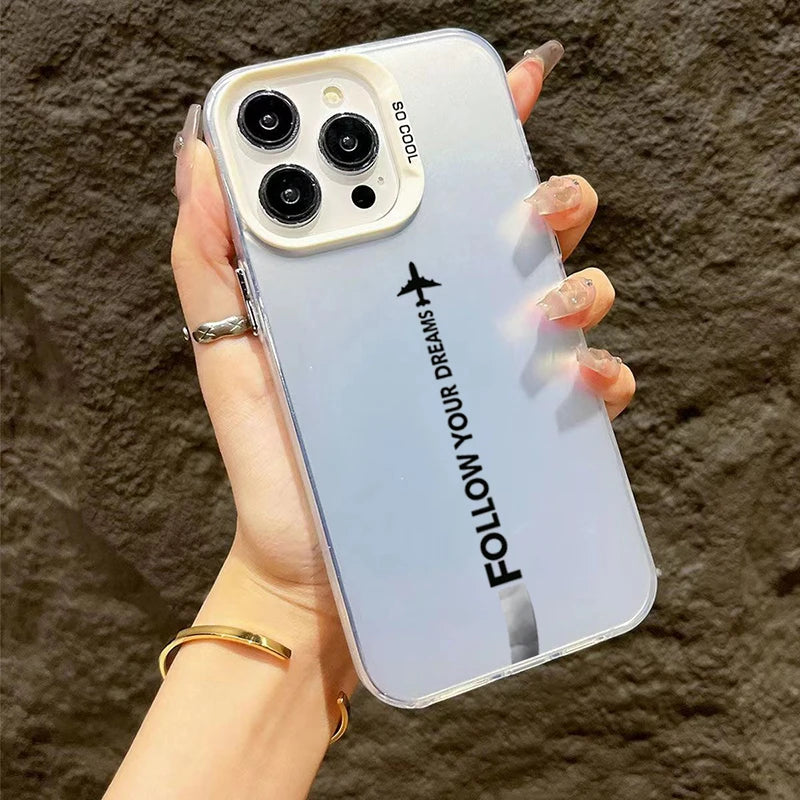 Travel-Inspired Airplane Route Design TPU Basic Case for iPhone