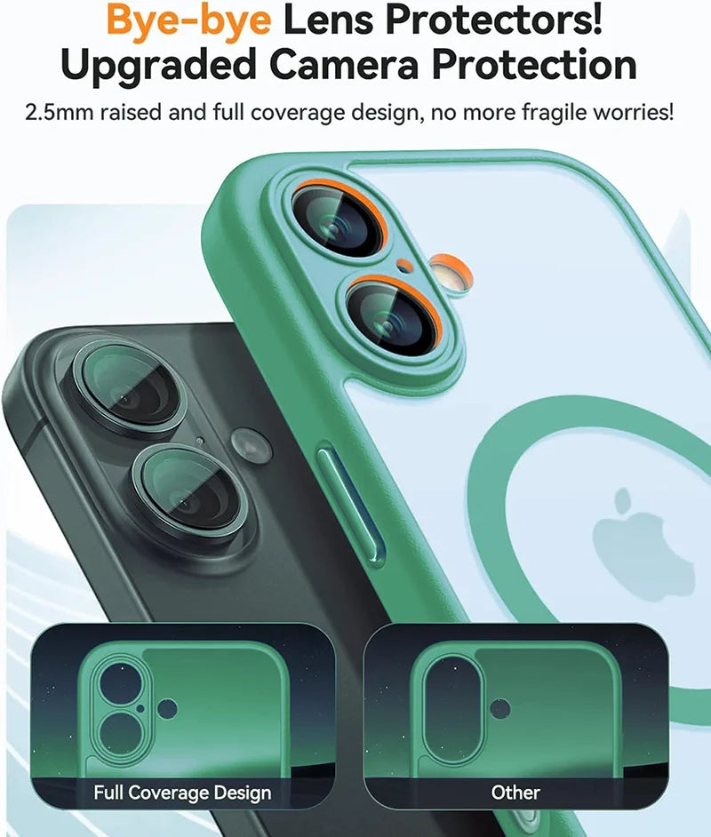 Magsafe Magnetic Shockproof iPhone Case Matte Translucent