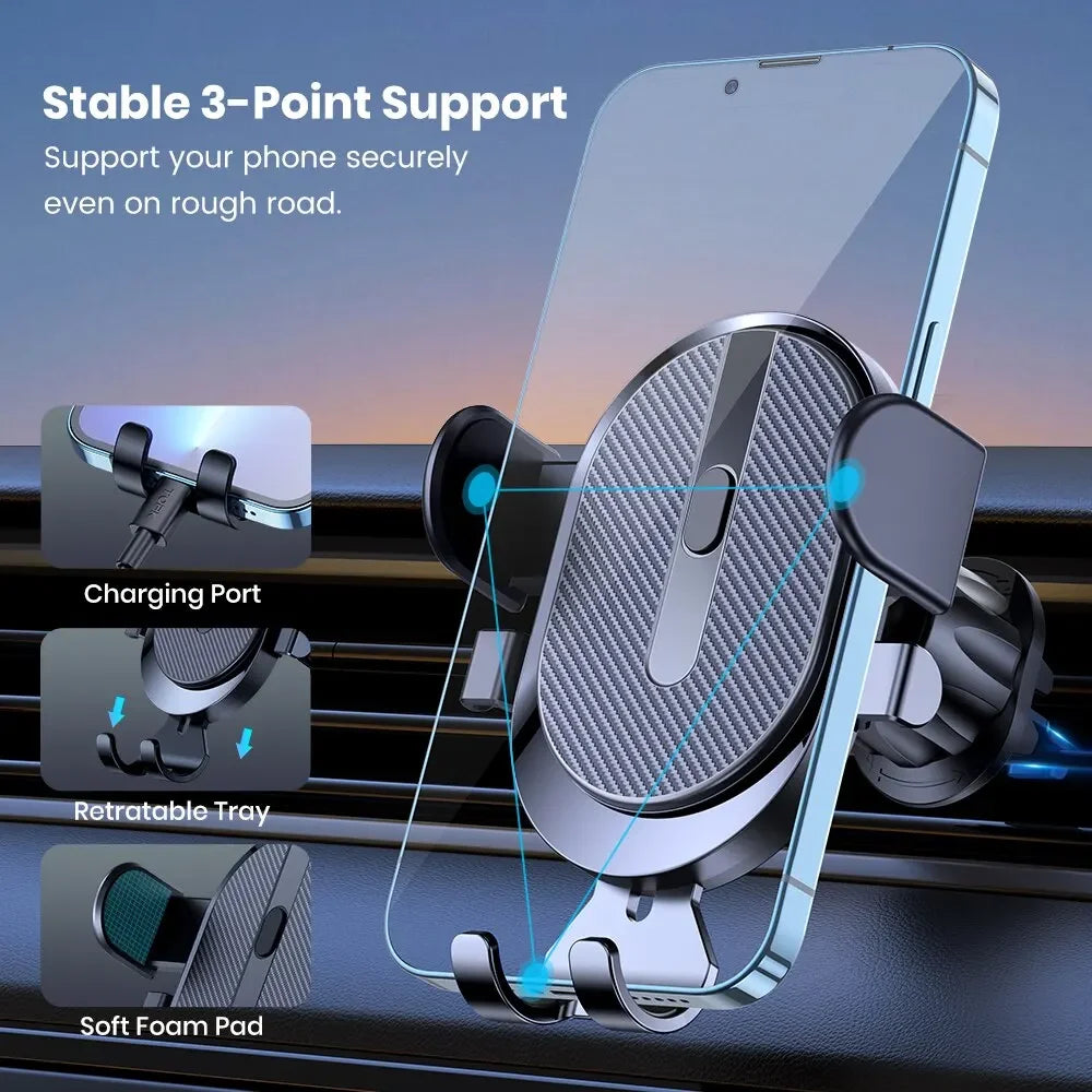 Mobile Phone Holder for Car Air Outlet Gravity Sensor Stand
