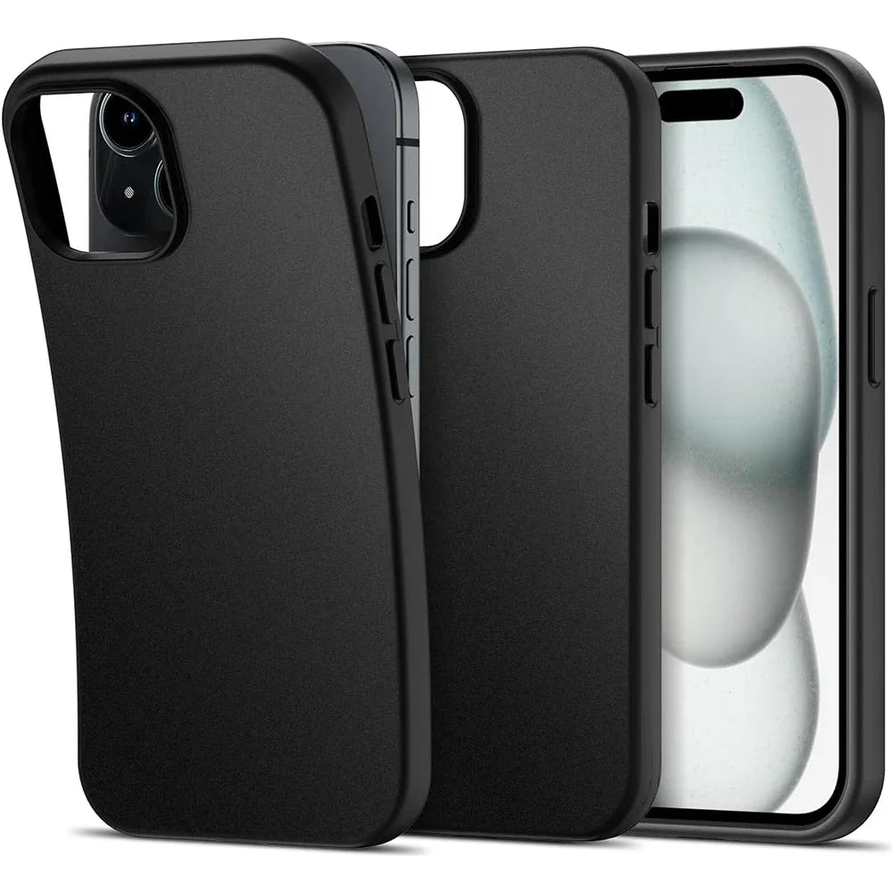 Black Matte Silicone iPhone Case – Soft TPU Cover for iPhone 11 Pro