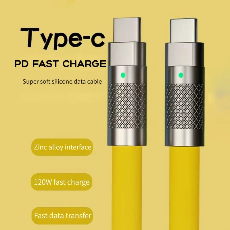 120W USB-C to USB-C Cable PD Type-C Charger Fast Charge