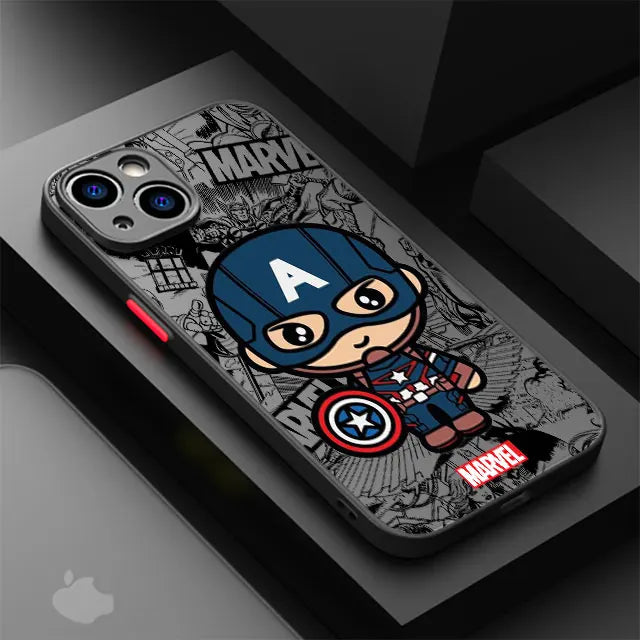 Cartoon Marvel Groot Spiderman Shockproof iPhone Armor Case