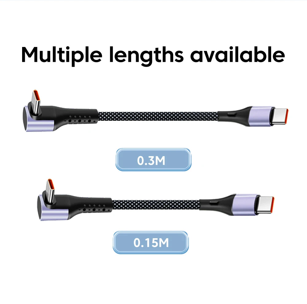 15CM 30CM Short Elbow Type C to USB C Cable Fast Charging For Iphone16 15 Xiaomi Samsung Huawei Power BanK USB Type C Data Cable