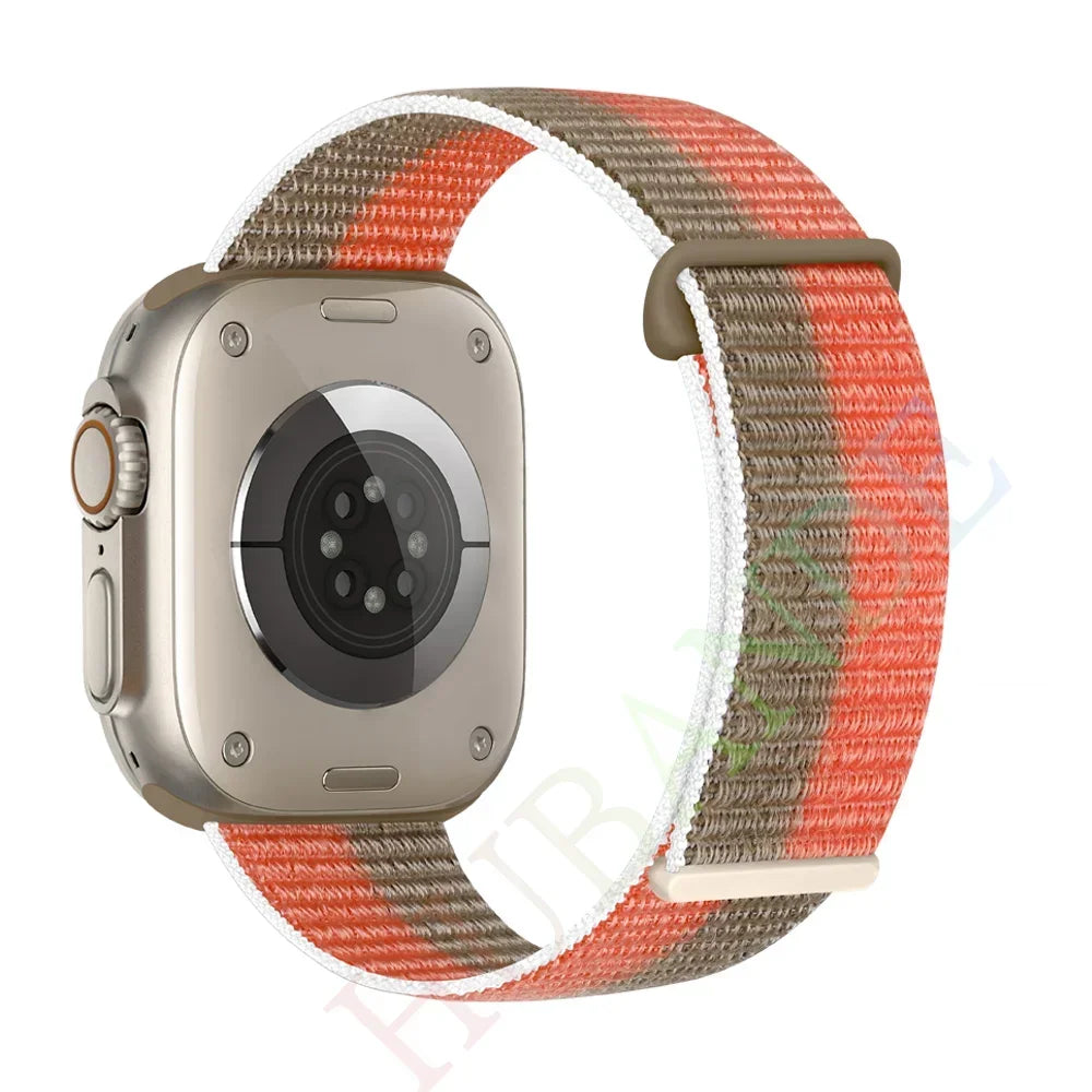 Nylon Loop Strap for Apple Watch Band 46mm 40mm 44mm 45mm 42mm 41mm 38mm Smart Belt Bracelet for IWatch Ultra 49mm 8/7/6/SE/5/4