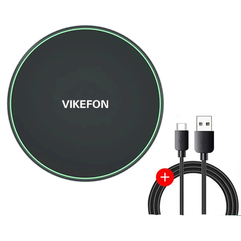 30W Wireless Charger Pad Dock Station for iPhone & Samsung