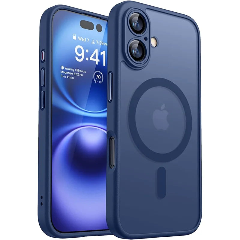 Magsafe Magnetic Shockproof iPhone Case Matte Translucent