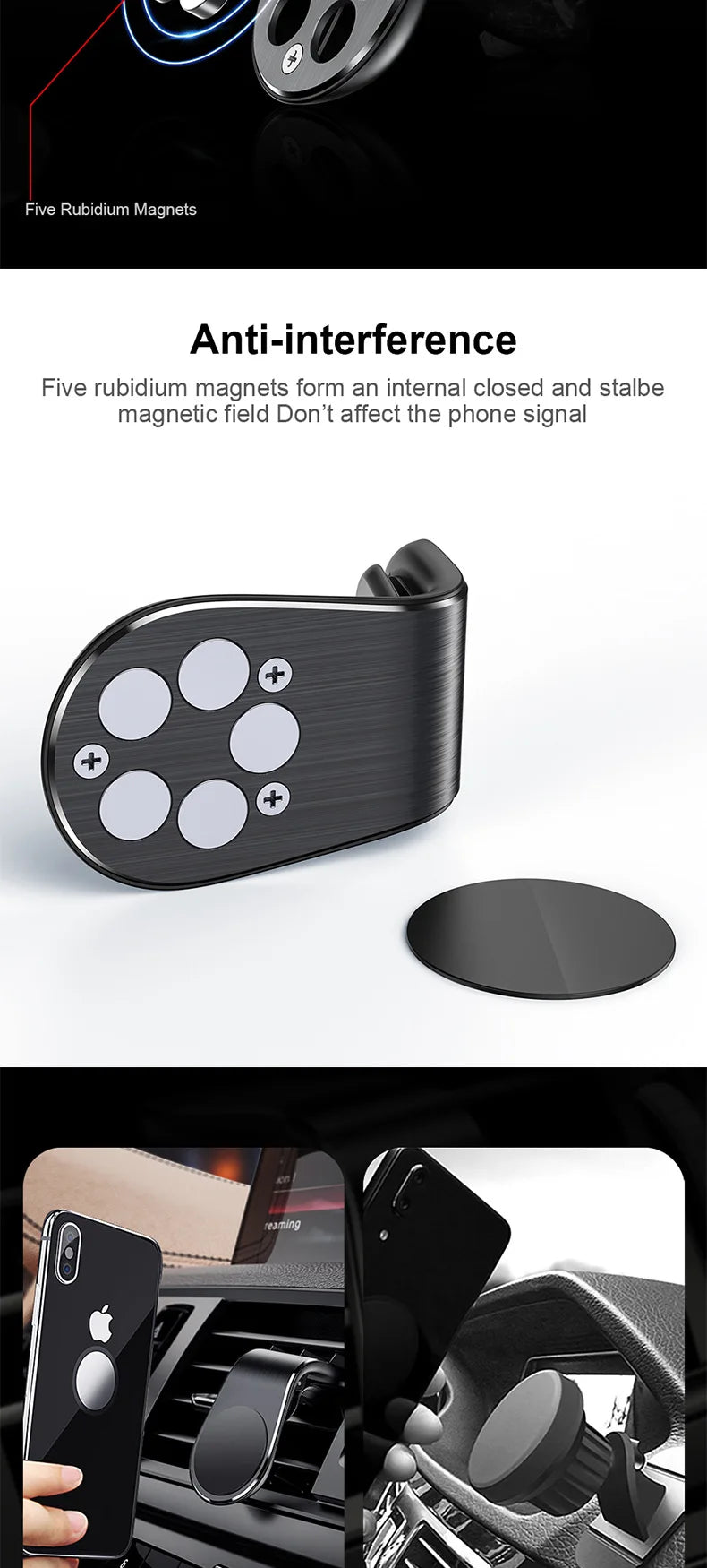 Magnetic Car Phone Holder | Flexible Phone Holder for Car