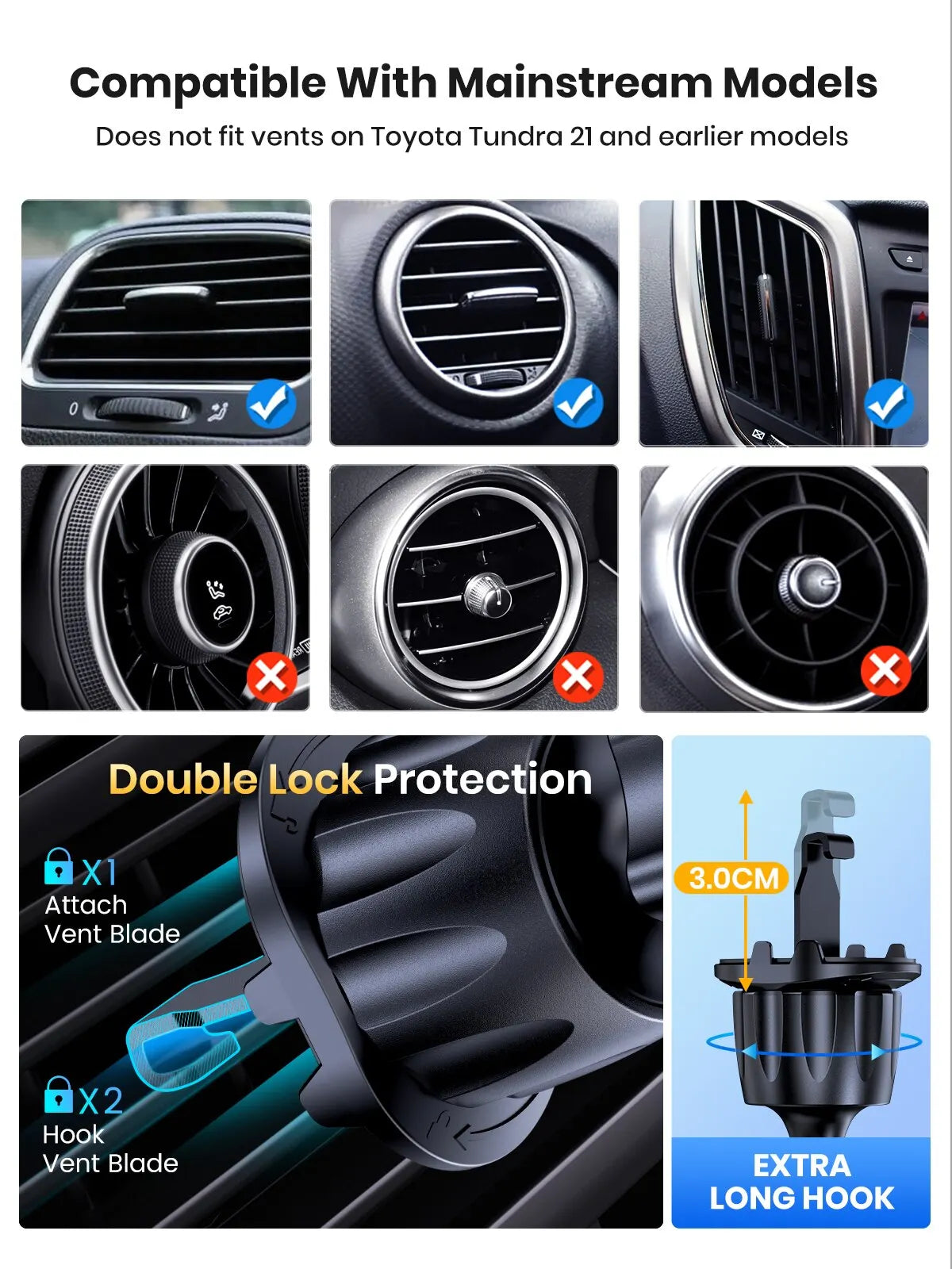 Mobile Phone Holder for Car Air Outlet Gravity Sensor Stand