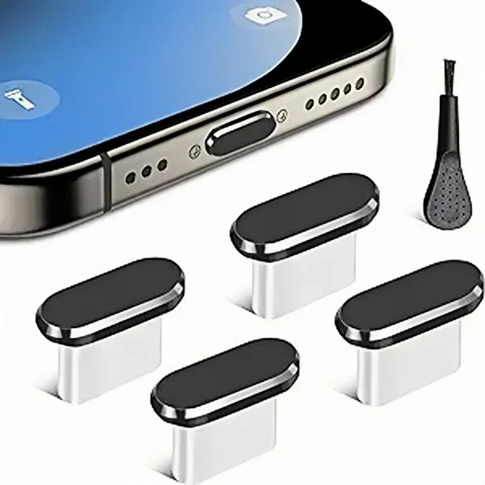 USB C Dust Plug & Brush Set for iPhone Samsung Charging Port