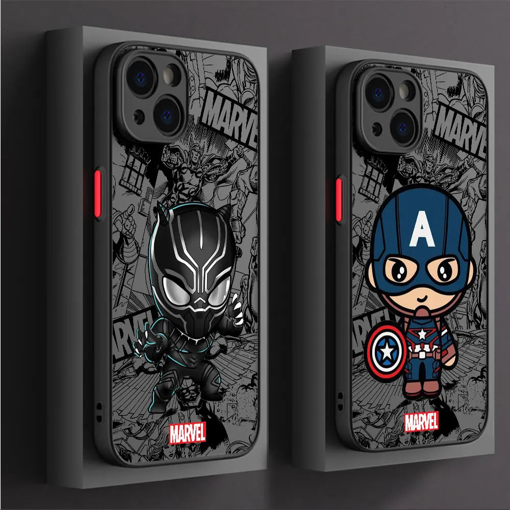 Cartoon Marvel Groot Spiderman Shockproof iPhone Armor Case