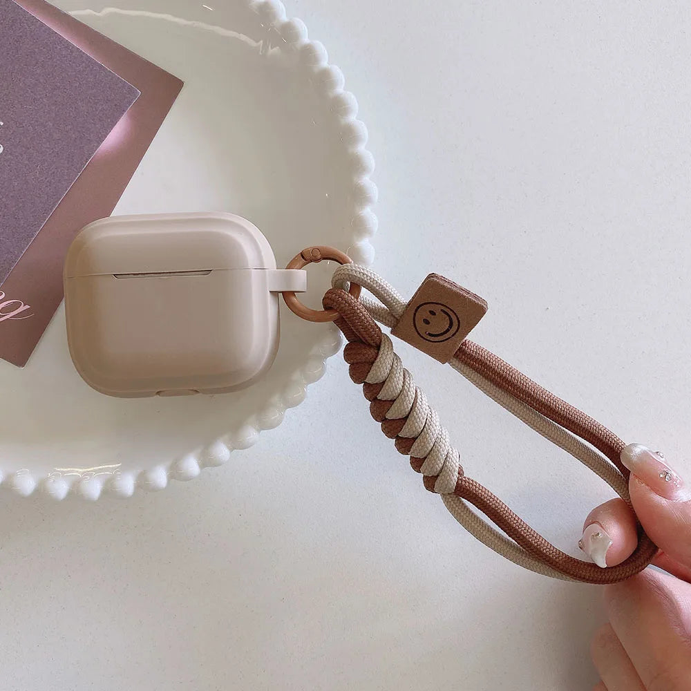 Sweet Protection: Caramel Silicone Earphone Case for AirPods 2/3/4/Pro with Stylish Bracelet