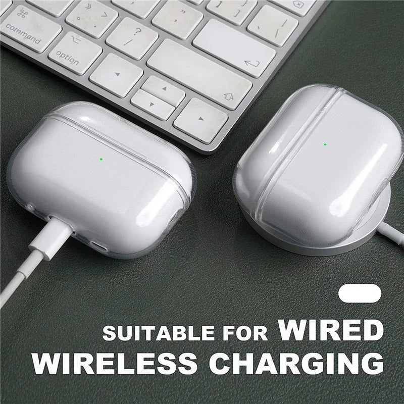 Clear Soft TPU AirPods Pro 2 Case with Lanyard Strap