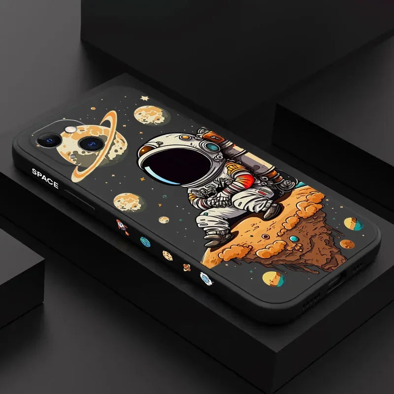 Saturn Cute Astronaut Phone Case