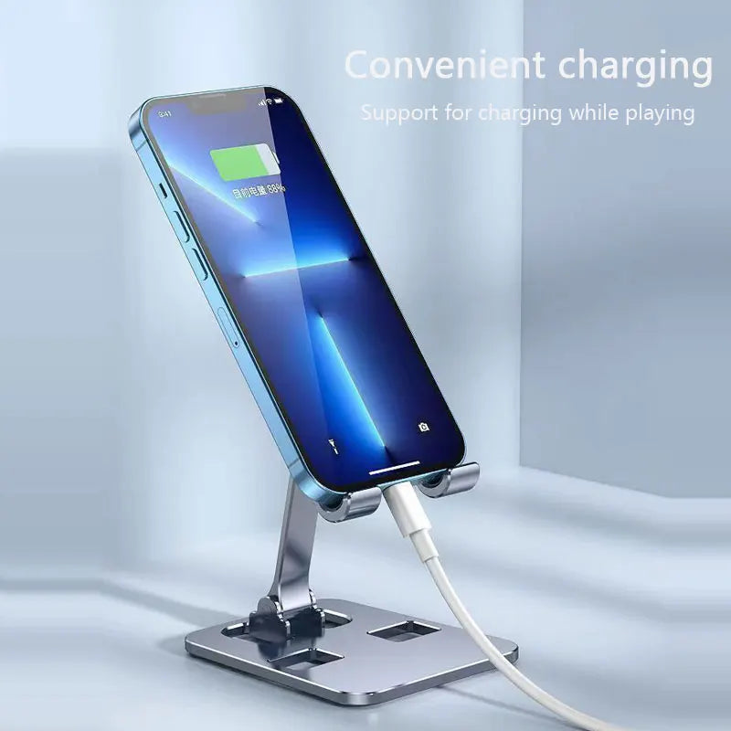 Universal Aluminum Foldable Mobile Phone Stand Holder – Compatible with Smartphones