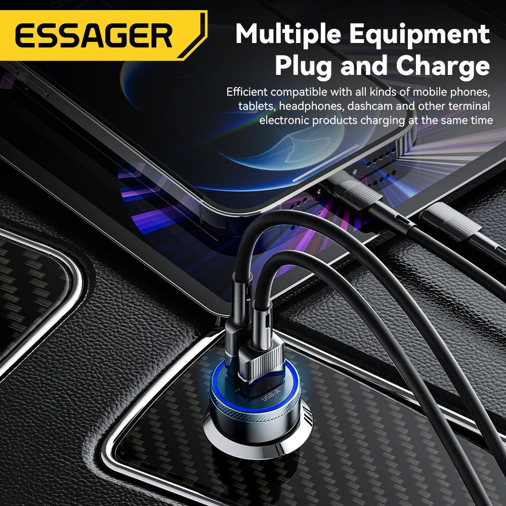 Essager 54W USB Car Charger | Fast Charging for iPhone