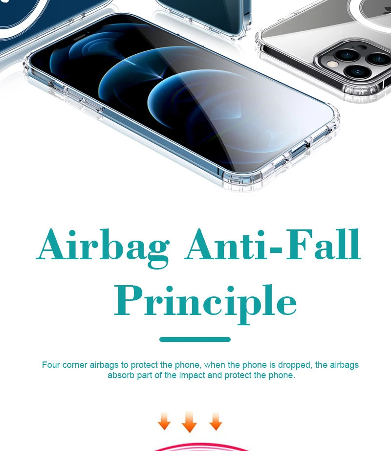 Original Clear MagSafe Magnetic iPhone Wireless Charging Case