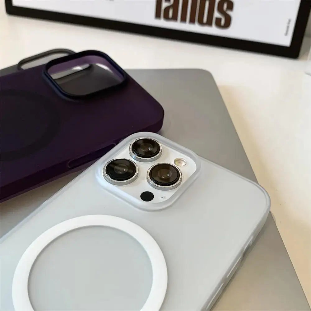 Matte Ultra-Thin iPhone MagSafe Case Shockproof Translucent