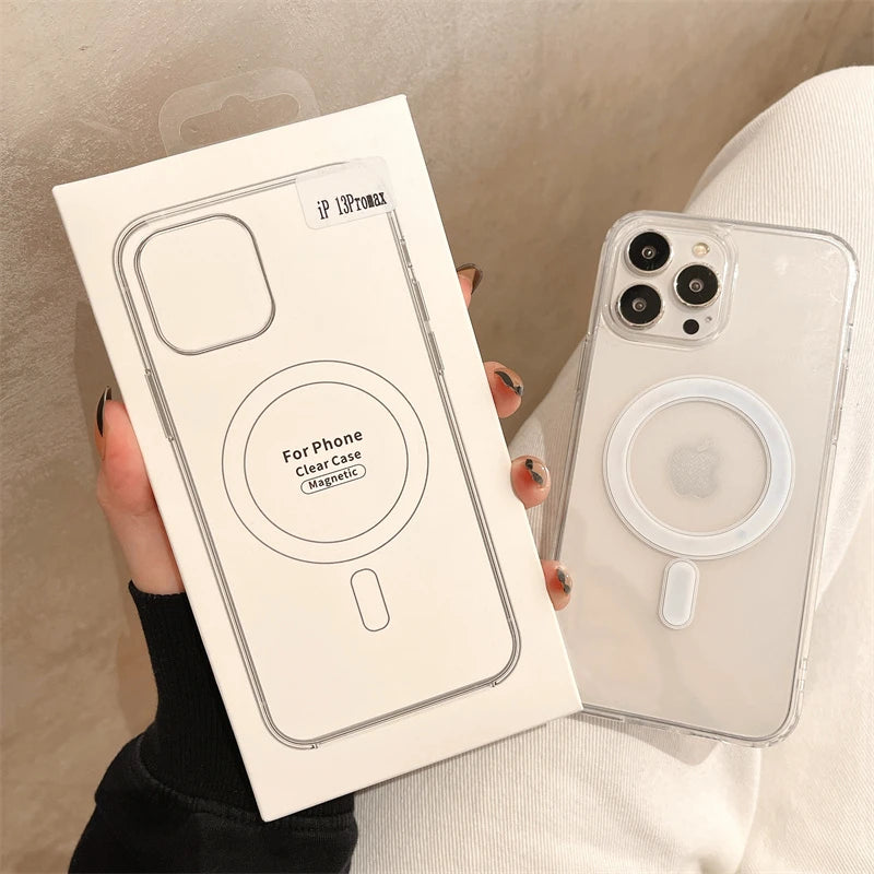 Original Clear MagSafe Magnetic iPhone Wireless Charging Case